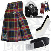 Battle Of Kilts Men’s Tartan Kilt Outfit – 7-Piece Scottish Set with Premium Accessories